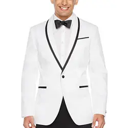 2018 самые последние модели брюк для костюма Черный и белый цвета мужские костюмы для свадьбы, выпускного шаль рубашка с отворотами Жених