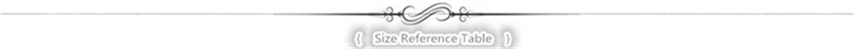 Size Reference Table