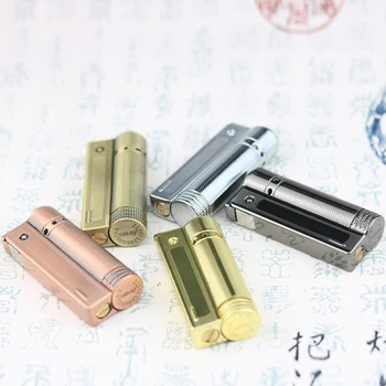 

Kerosene Lighter FREE LETTERING Vintage Grinding Wheel Cigarette Ignition Portable Outdoor Inflatable Metal Lighters Smoker Gift