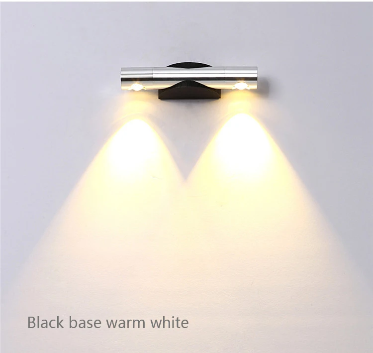 Popular modern direction adjustable wall lamp up and down lighting 85-265V 2W led bedside light foyer wandlamp bar decoration