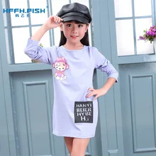 Cute Girls Autumn Winter Clothing Long Sleeve Turtleneck Cotton Shirt Cartoon Girls Red dress Bottoming Shirt Korean version