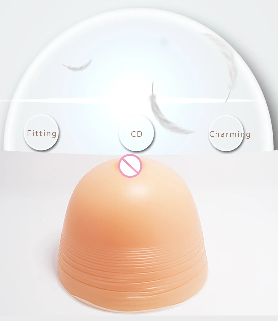 Komaynaly 1000g Silicone Breast Forms 1 Pair Fake Boobs Fake Breast Prosthetic Breast Forms for Crossdresser Mastectomy Cosplay (3)