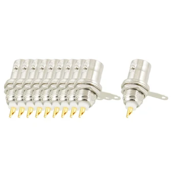 

10 Pcs x BNC Female Nut Bulkhead Solder RF Connector Adapters Drop shipping