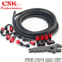 Raccord d'extrémité de tuyau, tuyau d'huile, ligne de carburant, clé tressée en acier et Nylon, Kit d'outils, AN6 AN6