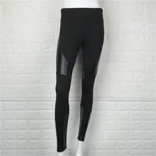 Весна и осень Новая Кожаная Вышивка тело формируя Спорт на открытом воздухе Леггинсы Высокая талия бег Femme пот брюки для женщин