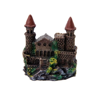 

1pc High Quality Polyresin Castle Tower Aquarium Ornament Fish Tank Decoration Accessories Fish And Aquatic Pet Supplies