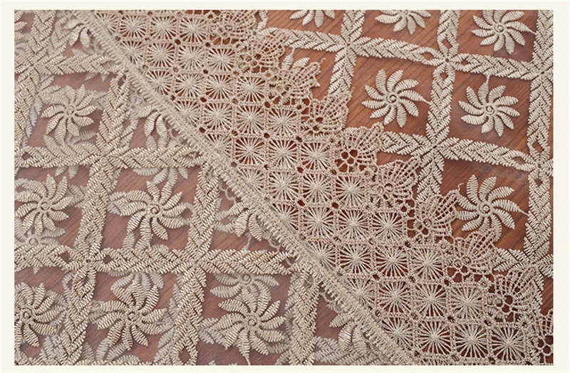 Lanweini Hollow Embroidered Elegant Fabric Tablecloths For Rectangular Table Cloth For Table Decor Crochet Tea TV Cabinet Cover