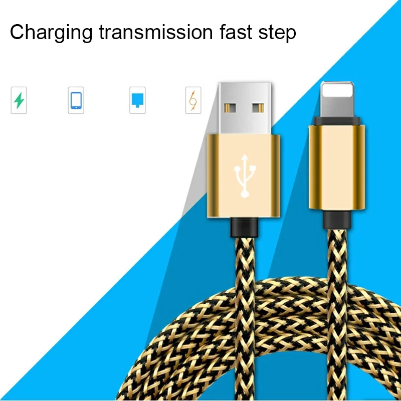 Зарядный кабель USB 20 см 1 м 2 3 для iPhone 6 s 7 8 Plus XR Xs Max X 5 iPad быстрая зарядка
