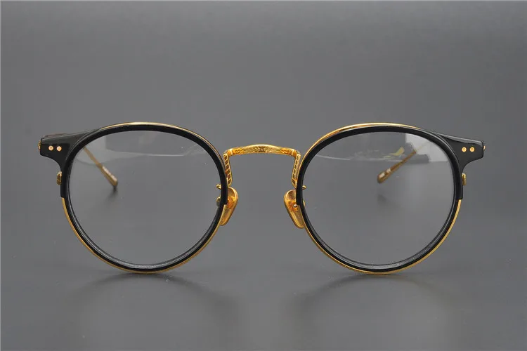 Titanium Vintage Round Optical Glasses Frame Men Brand Retro Clear Lens Eyeglasses Man Myopia Spectacles Frames Eyewear Oculos