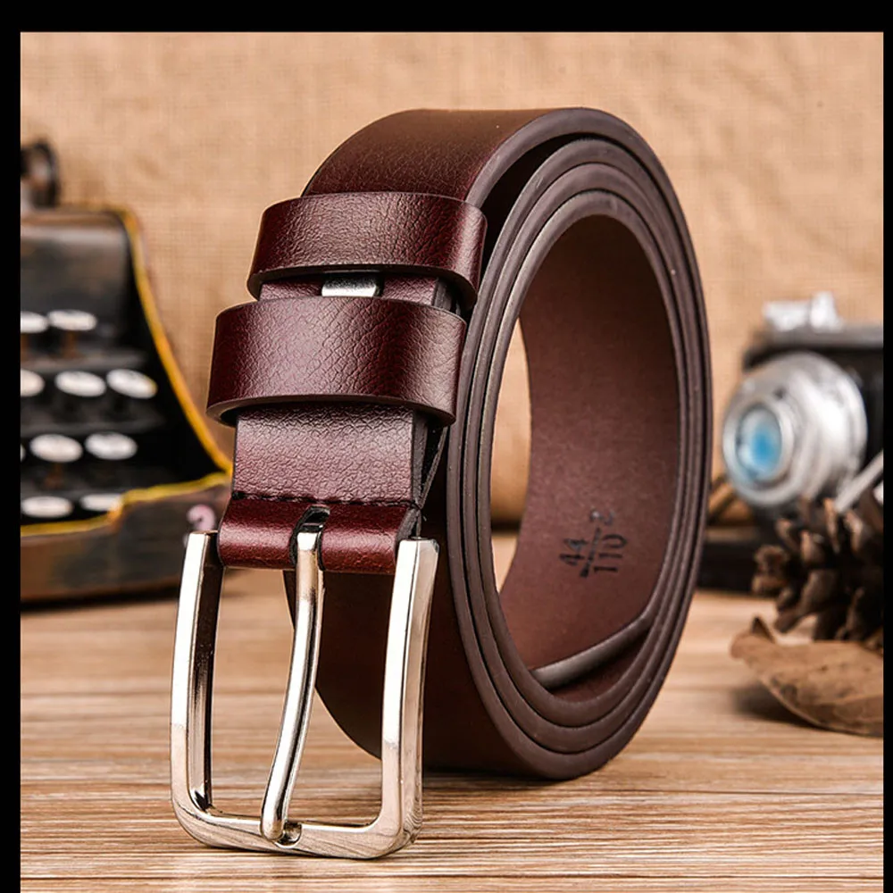 

2019 Genuine Leather Women Belt for Women Strap Female Pin Buckle Fashion Vintage Metal Embossing belts #h