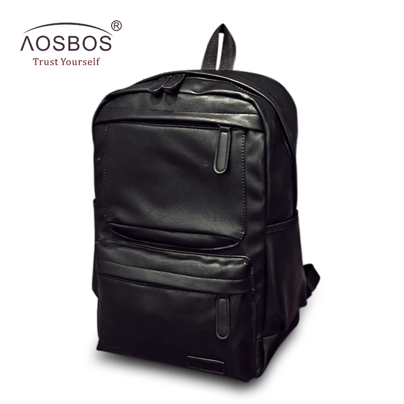 New Arrival Vintage Men Casual Backpacks Large Capacity Zipper Solid Backpack For Teenagers High
