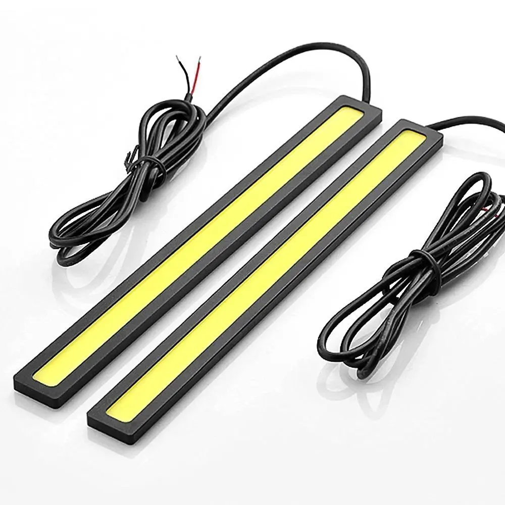 

2PCS/1pair 12W 17CM 100% Waterproof Ultra-thin COB Chip LED Daytime Running Light LED DIY DRL Fog Car Lights