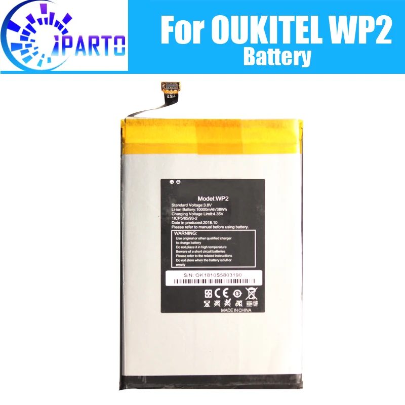 

OUKITEL WP2 Battery Replacement 100% Original New High Quality High Capacity 10000mAh Battery for OUKITEL WP2