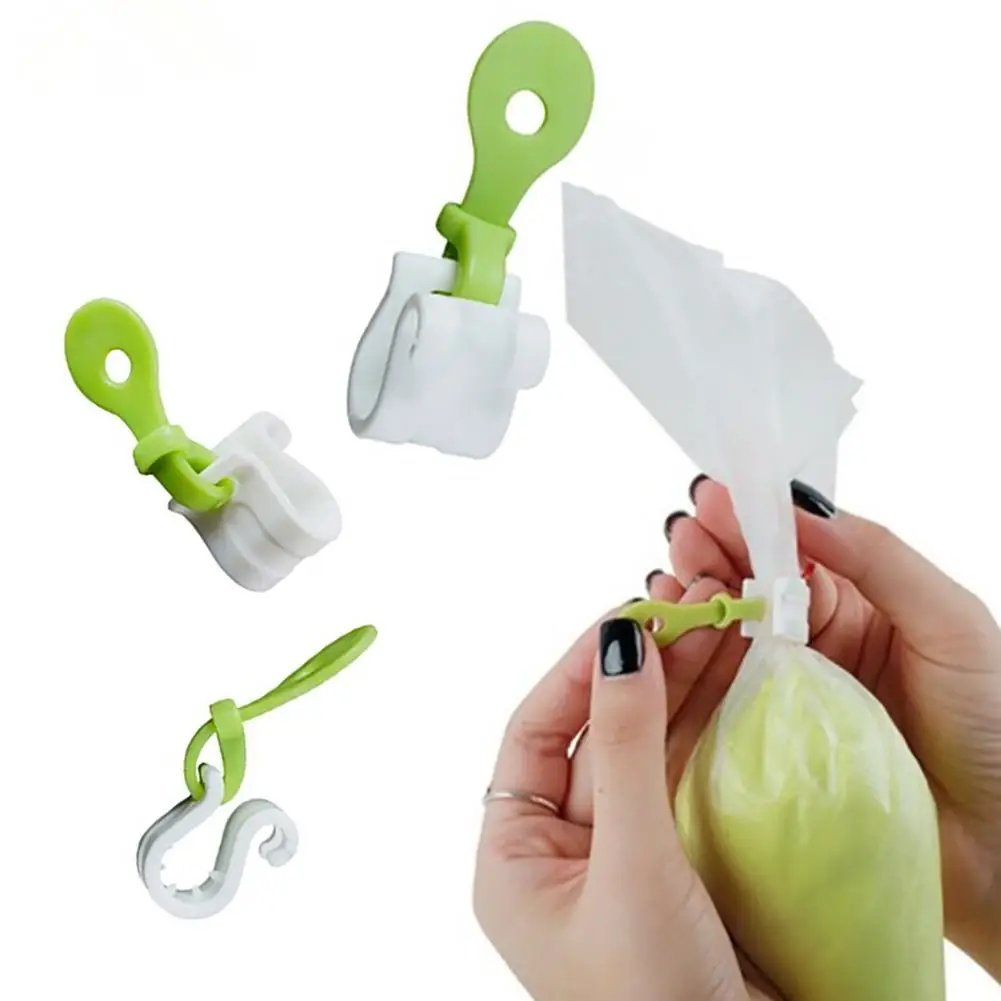 

3Pcs/Set Cake Decorating Bag Clips Fondant Frosting Piping Bags Icing Cake Cupcakes Ice Piping Bag Buckles Reusable Baking Tools