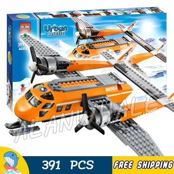 

391pcs City Arctic Supply Plane Ice Utility Vehicle 10441 Model Building Blocks Children Assemble Brick Compatible with