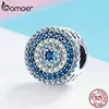 BAMOER-Bracelets en argent Sterling 925, perles en Zircon cubique, bleu, porte-bonheur, colliers, nouvelle mode, SCC915, bijoux à bricoler soi-même ► Photo 2/6