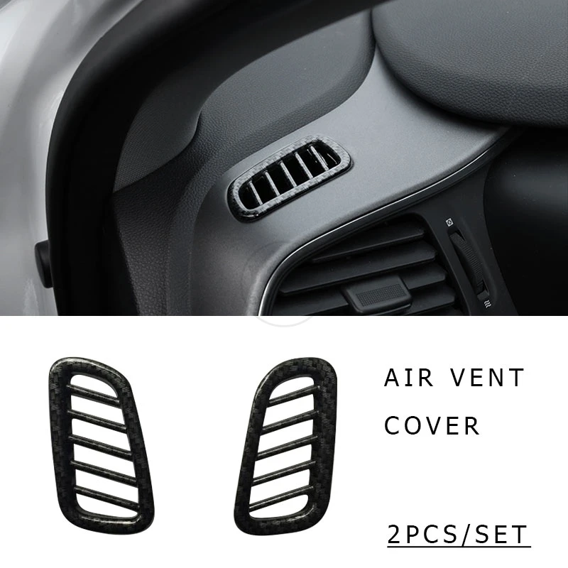 ABS углеродное волокно вентиляционное отверстие Крышка для Renault Kadjar Dynamique аксессуары внутренние части вентиляционное отверстие крышка YCSUNZ - Цвет: air vent cover