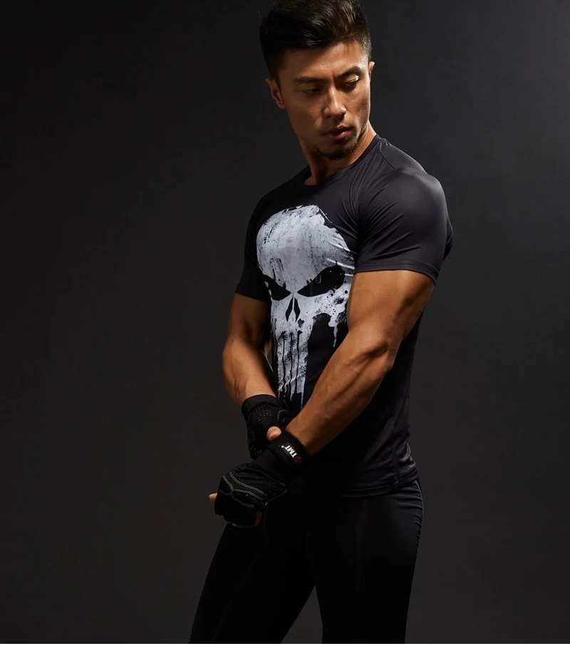 camisas de compressão roupas de super-herói ginásio