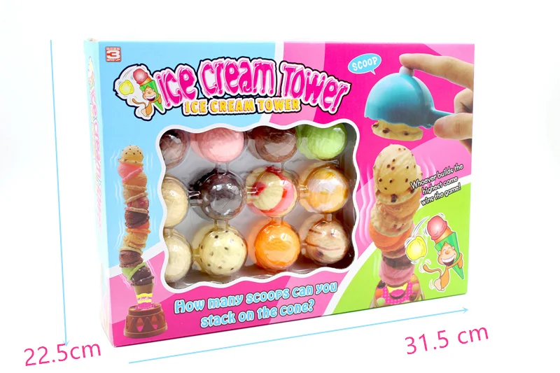 Ice Cream Stacking Party Games Toys Funny Board Game Birthday Christmas Family Holiday Toys Interesting Gift for Children Kids (5)