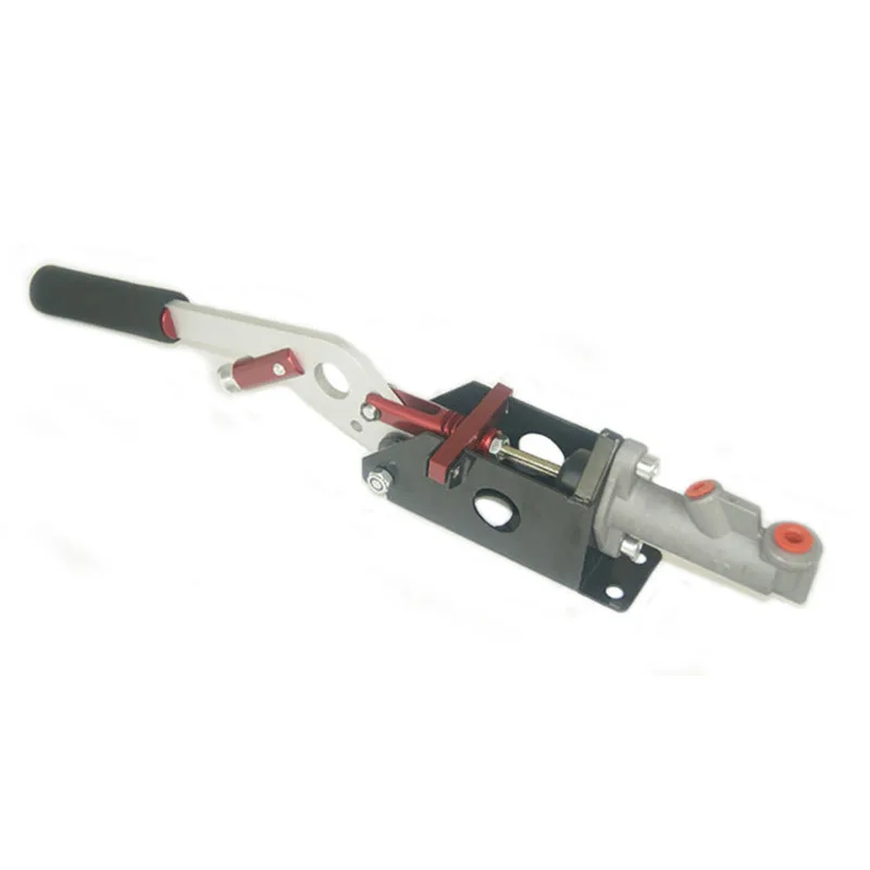Red Universal Car Hydraulic Handbrake Vertical & Horizontal 25cm Rally Racing E-Brake Lever Device Master Cylinder