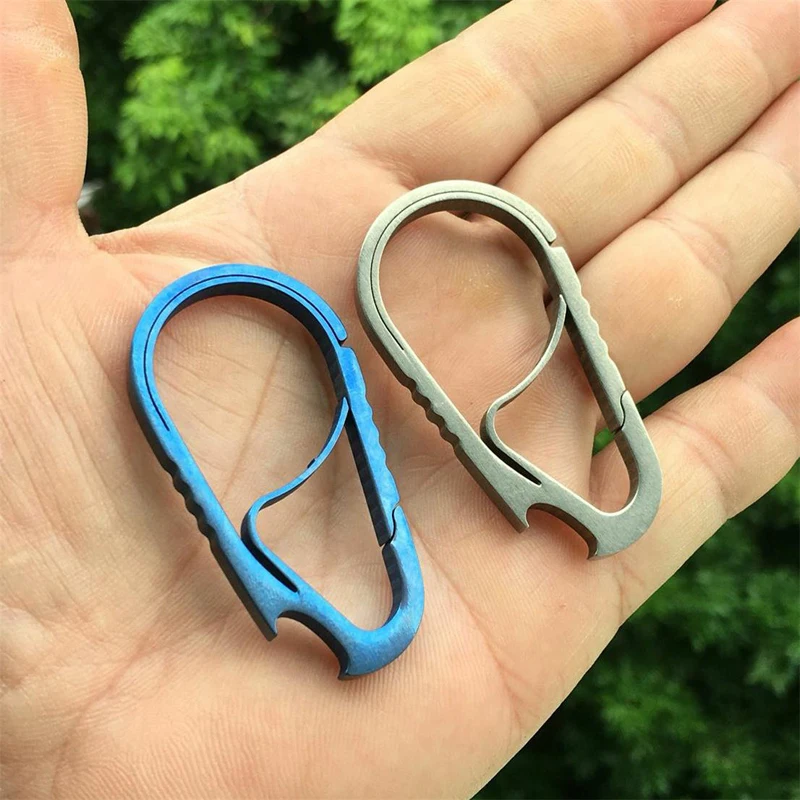 1pcs Lightweight hook Mountaineering Buckle Snap Clip Titanium alloy
