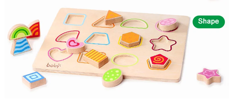 Игрушки для детей головоломка деревянная детская игрушка обучающая для детей-форма и количество - Цвет: Shape
