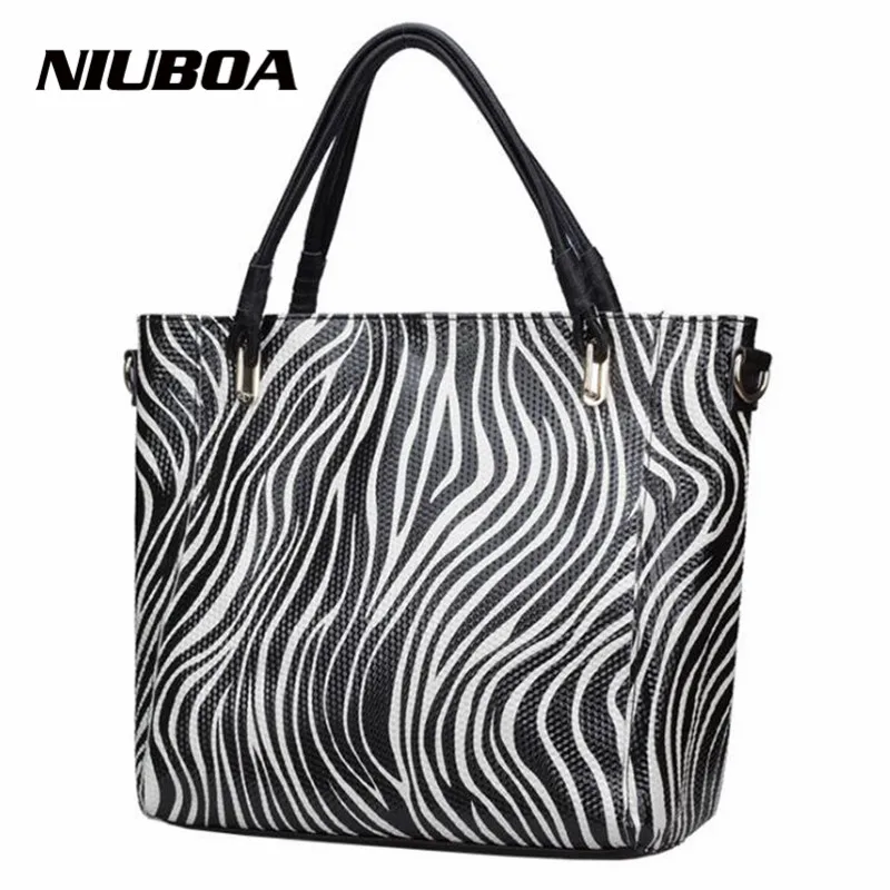 

New Bag Women Famous Brand Genuine Leather Shoulder Bag Female Fashion Zebra Pattern Bucket Tote Handbag bolsa feminina mujer de