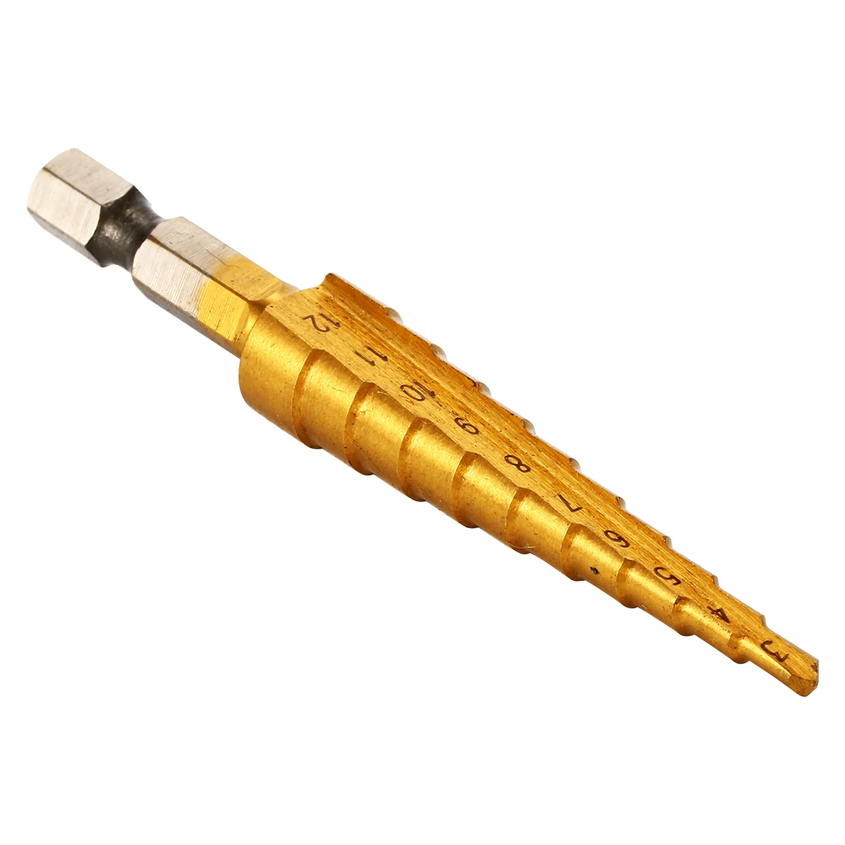 

Large HSS Steel Step Cone Drill Countersink Titanium Bit Set Hole 3-12mm BI106+