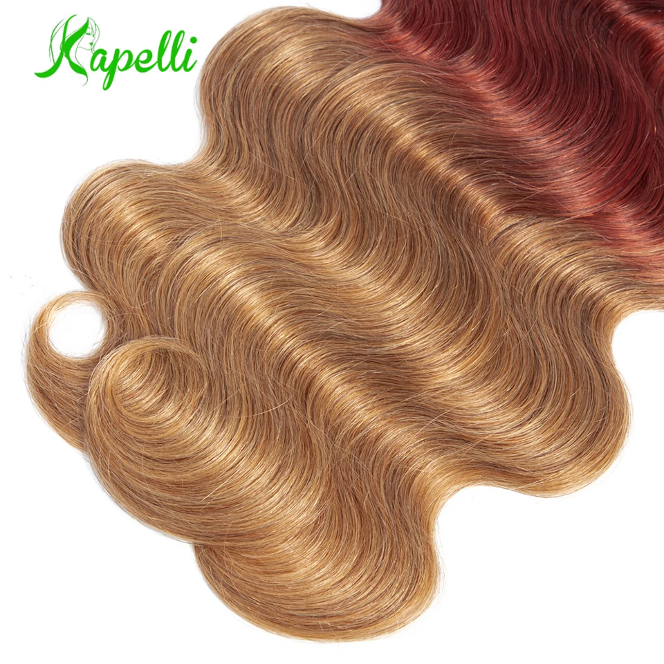 Malaysia Body Wave 3 Tone T1B/33/30 Ombre Hair Weave Bundles Remy 100% Human Hair Extensions Can Buy 1/3/4 Bundles Free Shipping