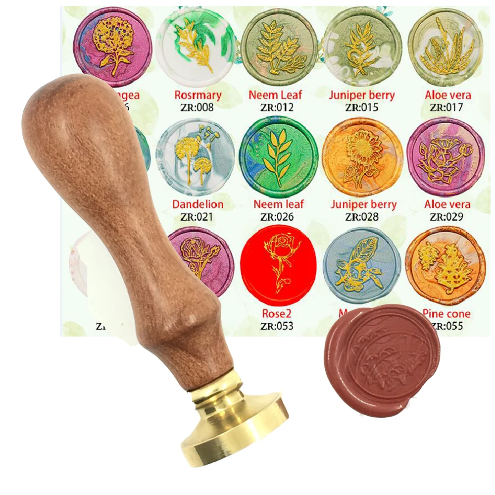 

Natural tree Plant wax seal Copper head Handle Curlicue Alphabet Scrapbooking Vintage Ancient Seal Retro Stamp gift HIGH QUALITY