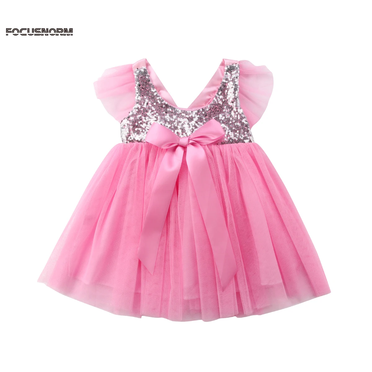 Платье принцессы с блестками и цветочным рисунком для маленьких девочек; нарядное праздничное платье-пачка на свадьбу; кружевное платье; цвет красный, фиолетовый, черный, розовый - Цвет: Розовый