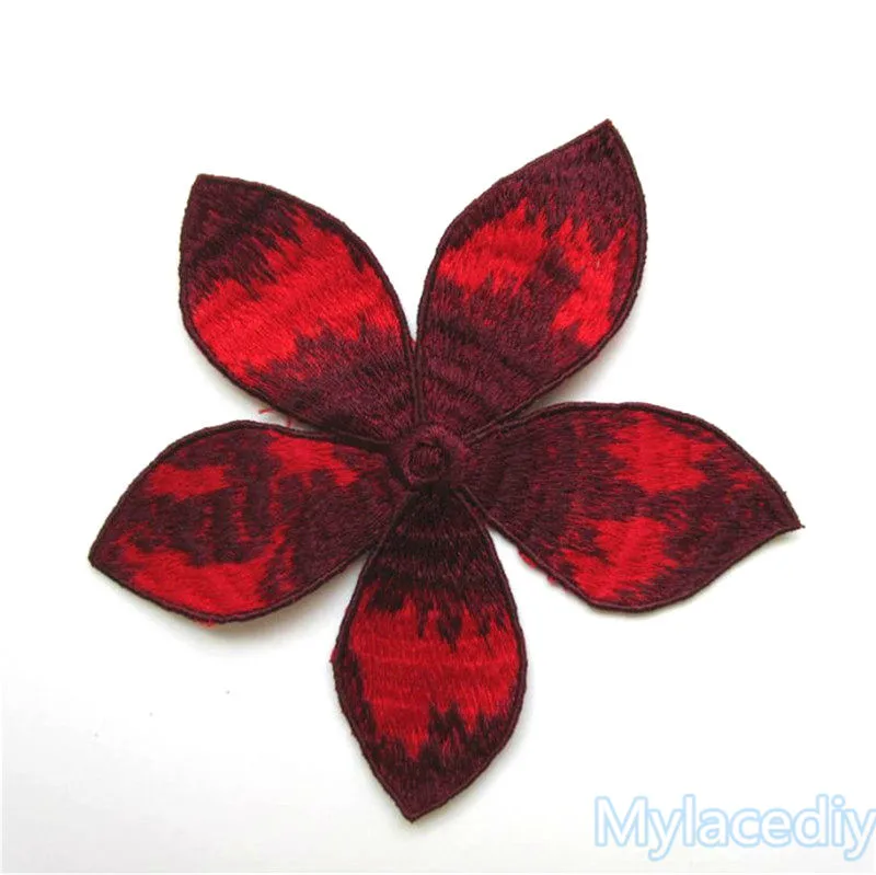 

5pcs Kapok Flower Embroidered Neckline Lace Embroidery Sew On Patches Fabrics Applique Clothes Dress Sewing Craft DIY