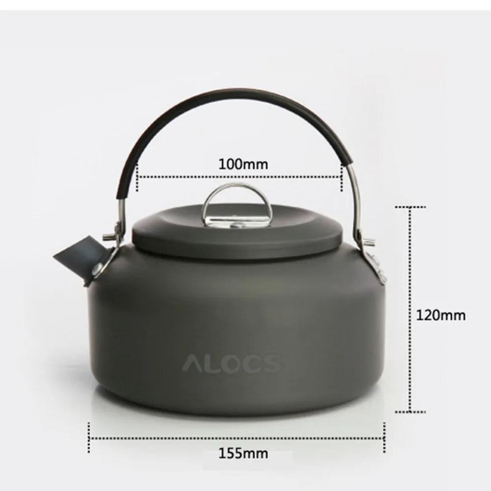 Alocs CW-K03 hervidor acampar al aire libre Picnic agua tetera cafetera 1.4L aluminio envío de la gota