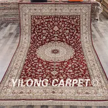 Yilong 6'x9 ручной работы восточных ковров красный изысканный персидский коврики(YHW316B6x9