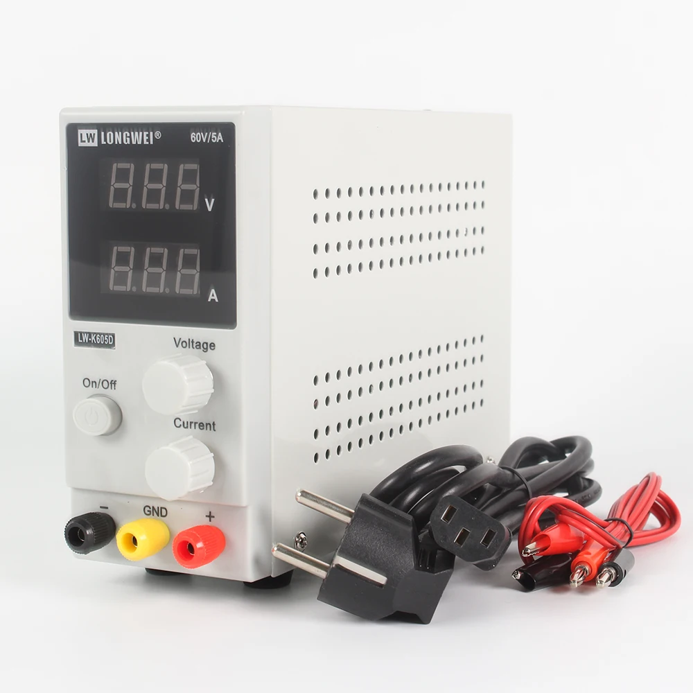 

DC Power Supply LW-K605D 60V 5A Mini Digital Display Adjustable Laboratory Integrated Circuit Regulated Switching Power Supply