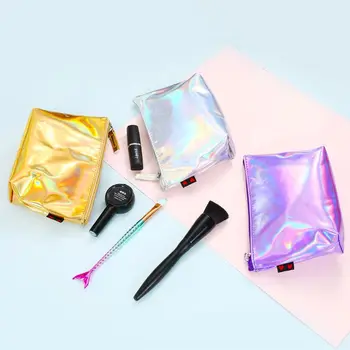 

Hologram Holographic Pencil Bag Zipper Pouch Handbag Makeup Laser Storage Bag