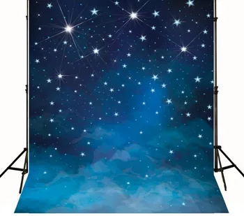 

Photography Backdrop Background Deep Blue Sky Glitter Star Photo Backgrounds for Newborn 5x7ft Photo Backdrop Boy Birthday Prop