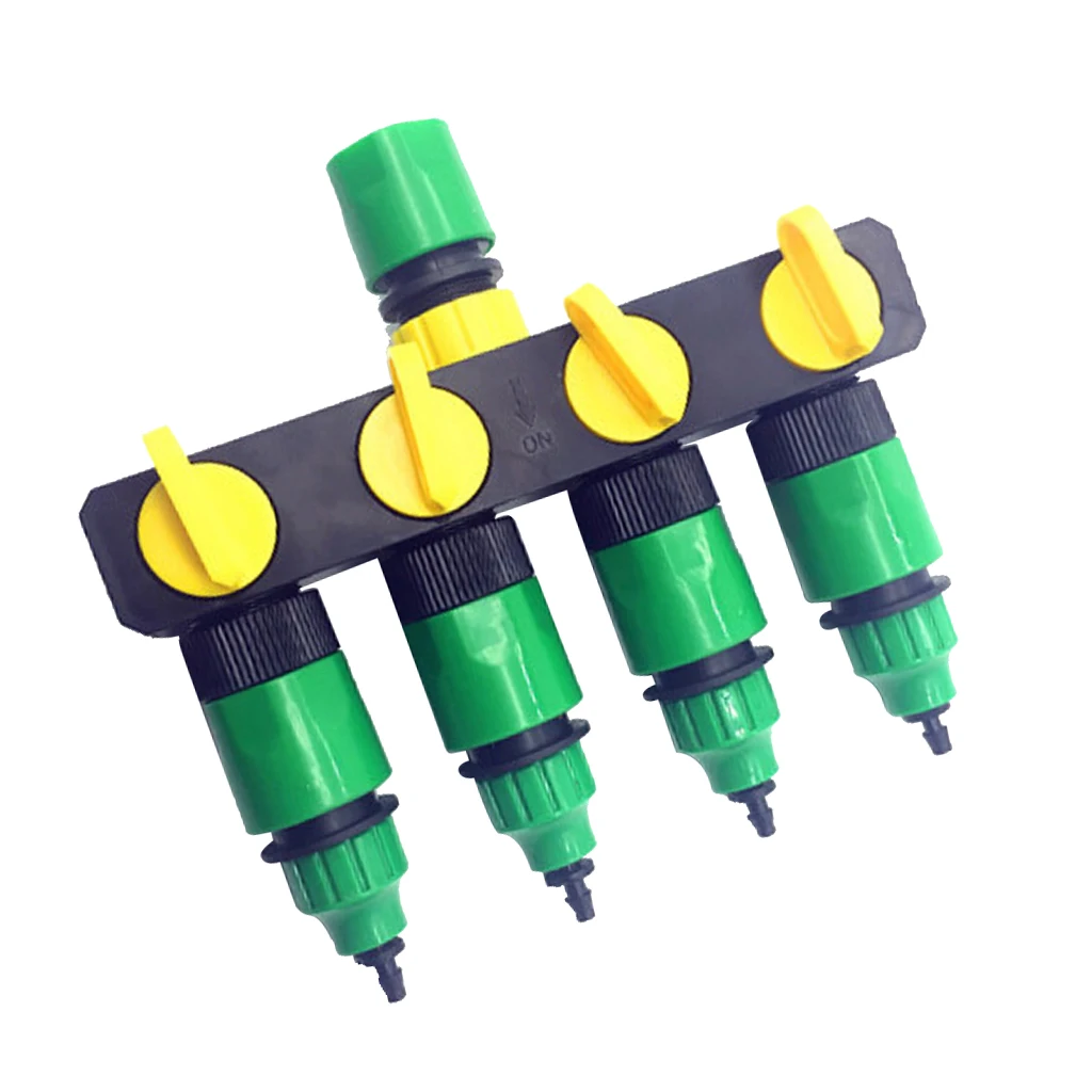 Coupling Adapter Drip Tape For Irrigation Hose Connector Connector Garden Irrigation Garden Tools 4 Way Outlets Water Drip Lock