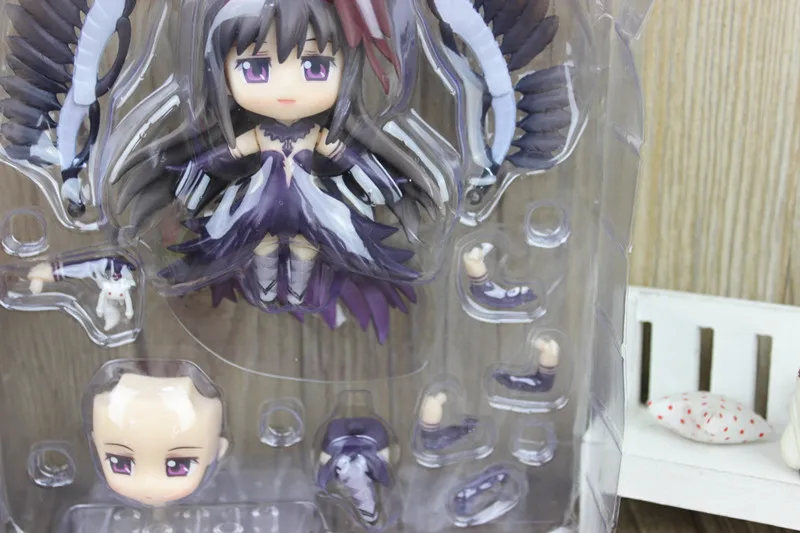 Новая Горячая 10 см Q версия Puella Magi Madoka Magica Akemi Homura подвижная фигурка игрушки коллекция Рождественская игрушка кукла с коробкой