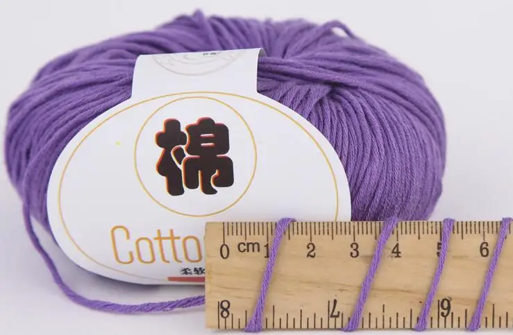 Пряжа ZENGIA из хлопка для вязания мягкой чесаной нитью, пряжа для вязания вручную, цветная Органическая пряжа