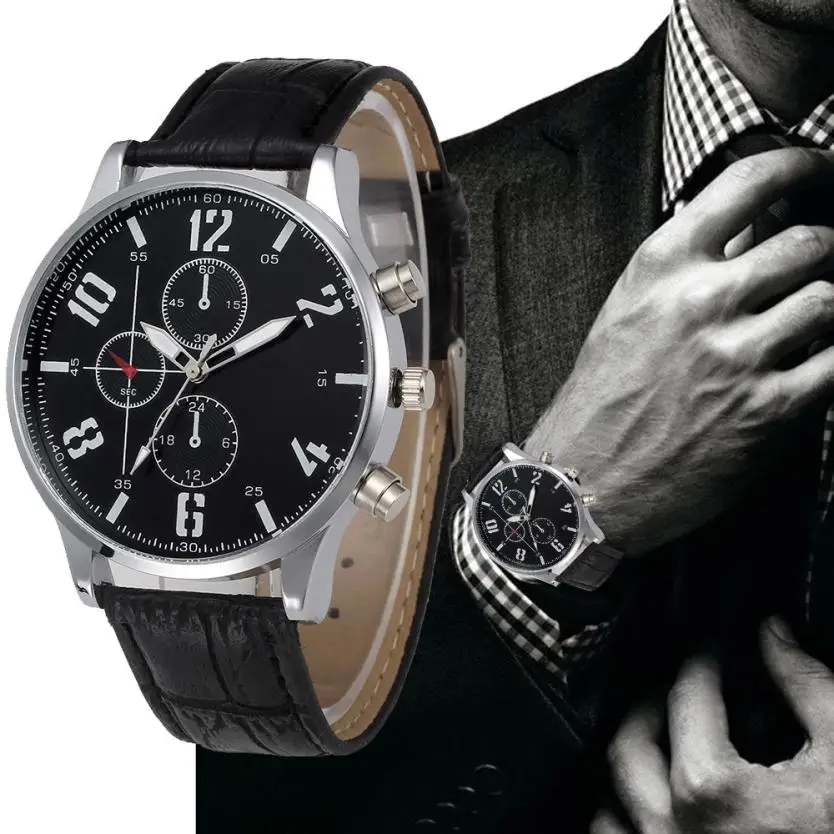 

2018 Luxury Brand Quartz Mens Watches Brand Men Military Leather Men Sports Watch Hour Date Newest Clock Relogio Masculino B50