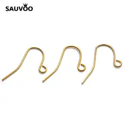 Sauvoo 200 шт./лот античная бронза/золото/серебро Цвет серьги Крючки Французский уха провода для DIY Серьги ювелирных изделий выводы