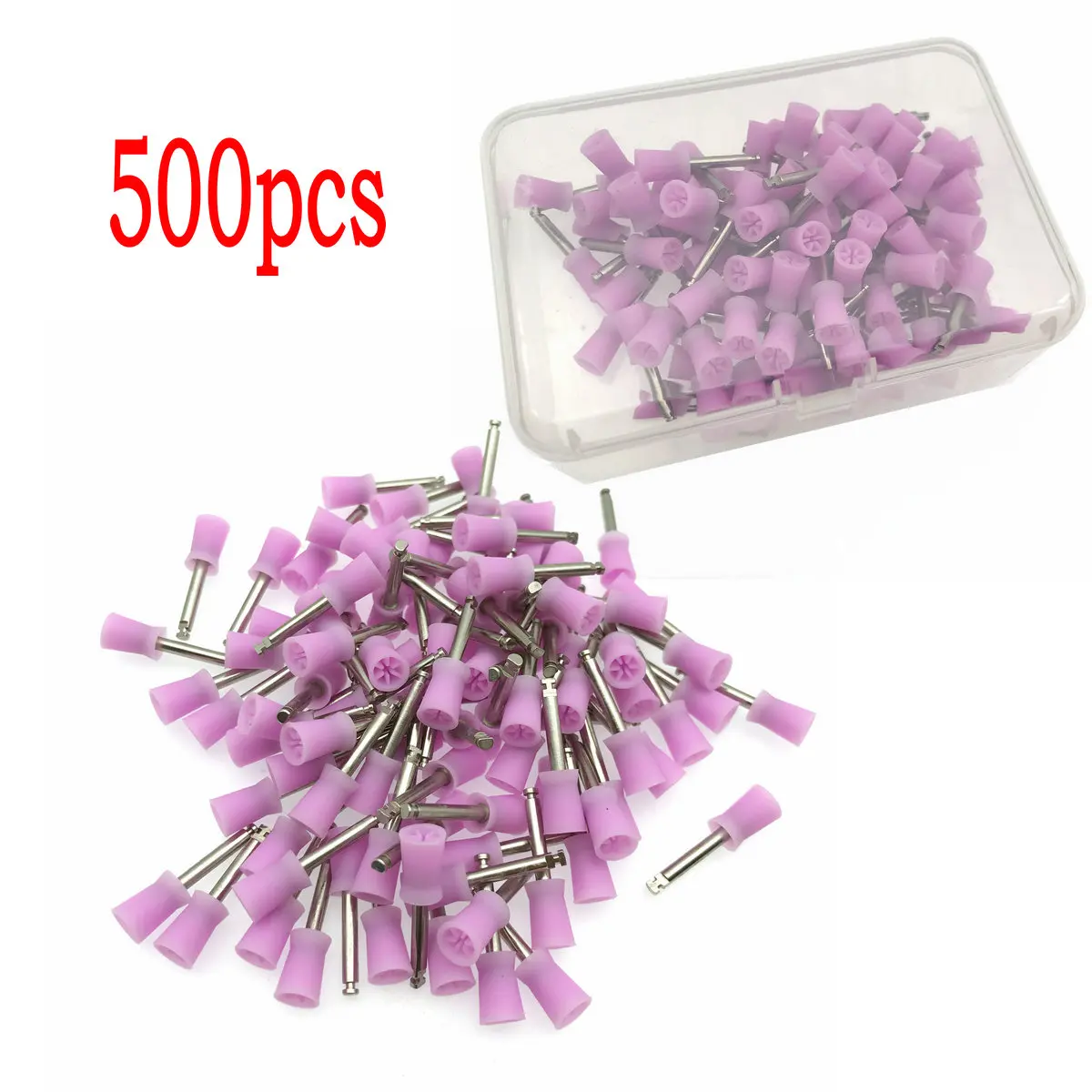 

500pcs purple Dental Polishing Polish Prophy Cup Bowl Brush 6 Webbed Latch Type