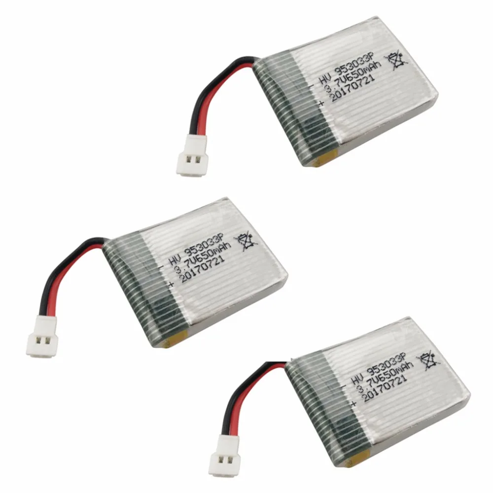 

3pcs 3.7V 650mAh LiPo Batteries for Q1012 X8tw X8 Q9 Remote Control drone Spare Parts