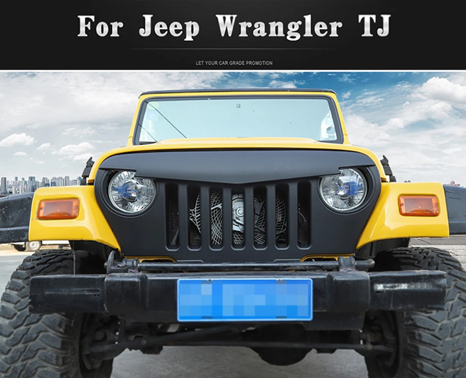 BAWA гоночные решетки для Jeep Wrangler TJ 1997 1998 1999 2000 2001 2002 2003 2004 2005 2006 tj из АБС-пластика на переднюю решетку, аксессуары для решетки