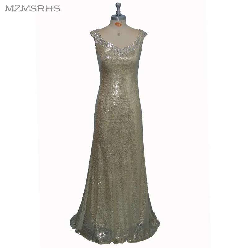 Vestido де феста V Шеи Сексуальная Спинки Bling Русалка Пром Платья 2017 Длинные