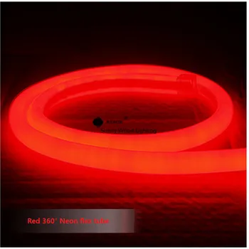 

DHL Free shipping 10m/roll round 16mm diamter 360 degree lighting Neon flex tube ,220V 2835SMD 120led/m neon tube