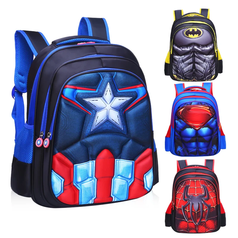 هزلية سوبرمان باتمان Spaiderman الصبي طفلة الأطفال رياض الأطفال الحضانة حقيبة مدرسية Bagpack أطفال مدرسية حقيبة ظهر الطالب