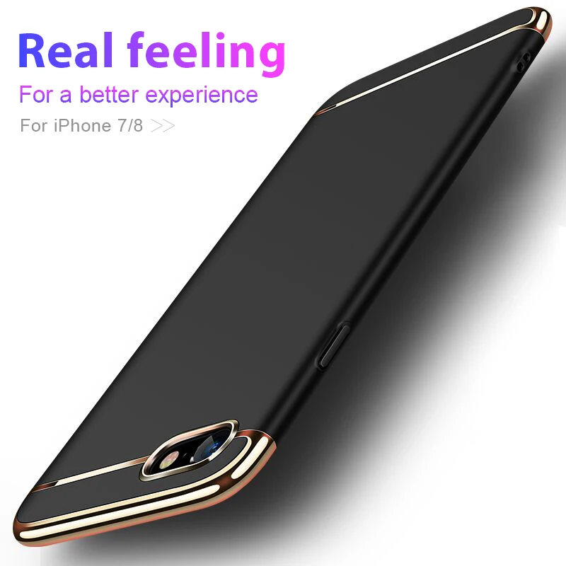 Чехол HUKU для телефона с покрытием iPhone 7 Роскошная золотая Защитная матовая