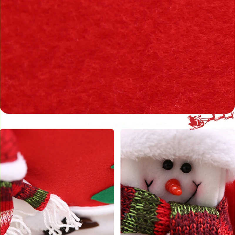 Новые Горячие Вечерние рождественские стол красный чехол Рождественская шапка Санта Клаус Снеговик декор в виде оленя ужин стул крышка